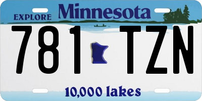 MN license plate 781TZN