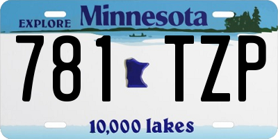 MN license plate 781TZP
