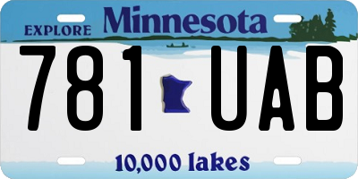 MN license plate 781UAB