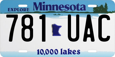 MN license plate 781UAC