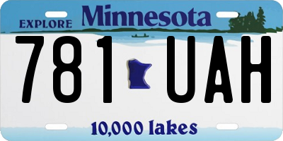 MN license plate 781UAH
