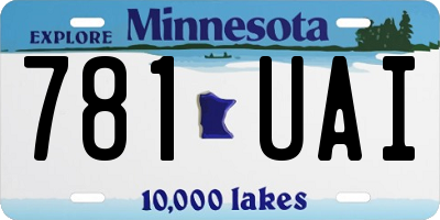 MN license plate 781UAI