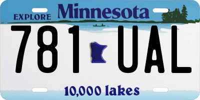 MN license plate 781UAL