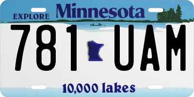MN license plate 781UAM