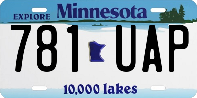 MN license plate 781UAP