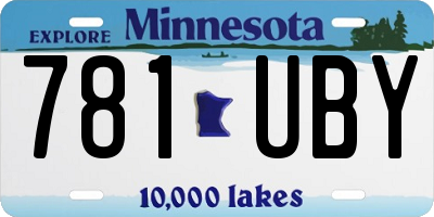 MN license plate 781UBY