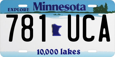 MN license plate 781UCA