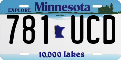 MN license plate 781UCD