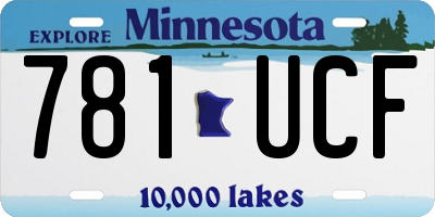 MN license plate 781UCF