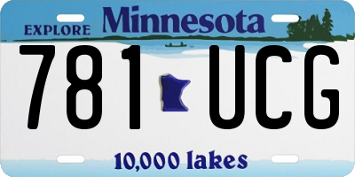 MN license plate 781UCG