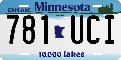 MN license plate 781UCI