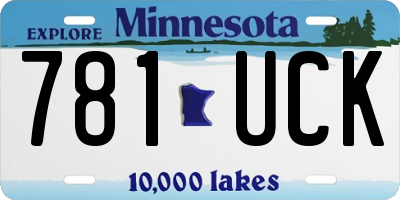 MN license plate 781UCK