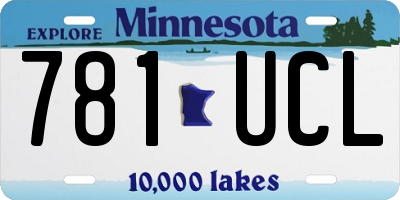 MN license plate 781UCL