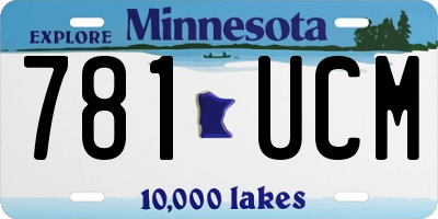MN license plate 781UCM