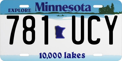 MN license plate 781UCY