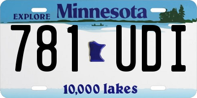 MN license plate 781UDI