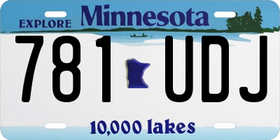 MN license plate 781UDJ