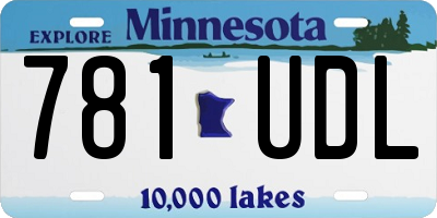 MN license plate 781UDL