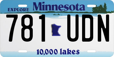 MN license plate 781UDN