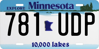 MN license plate 781UDP