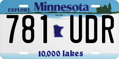 MN license plate 781UDR