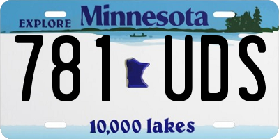 MN license plate 781UDS