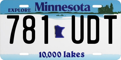 MN license plate 781UDT