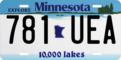 MN license plate 781UEA