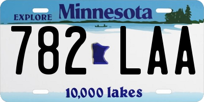 MN license plate 782LAA