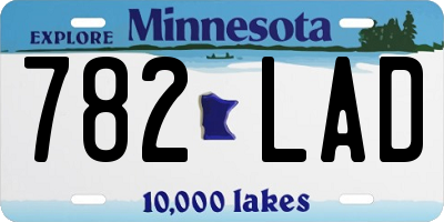 MN license plate 782LAD