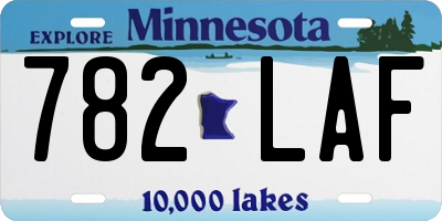 MN license plate 782LAF