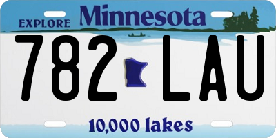 MN license plate 782LAU