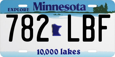 MN license plate 782LBF