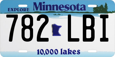 MN license plate 782LBI