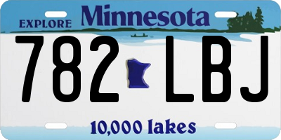 MN license plate 782LBJ