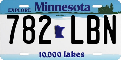 MN license plate 782LBN