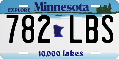 MN license plate 782LBS