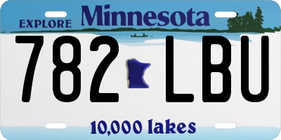 MN license plate 782LBU