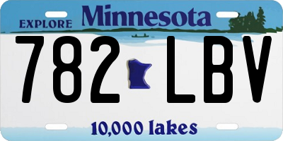 MN license plate 782LBV