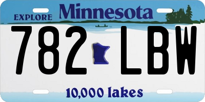 MN license plate 782LBW