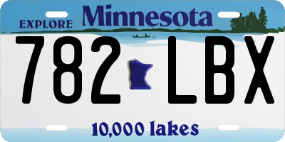 MN license plate 782LBX