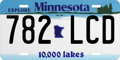 MN license plate 782LCD