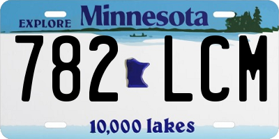 MN license plate 782LCM