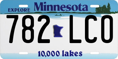MN license plate 782LCO