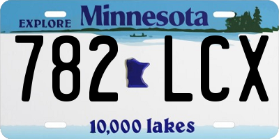 MN license plate 782LCX