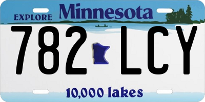 MN license plate 782LCY