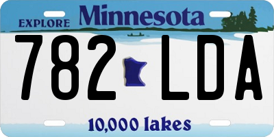 MN license plate 782LDA