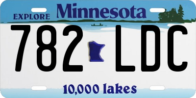 MN license plate 782LDC