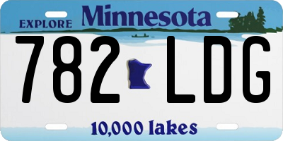 MN license plate 782LDG