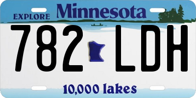 MN license plate 782LDH